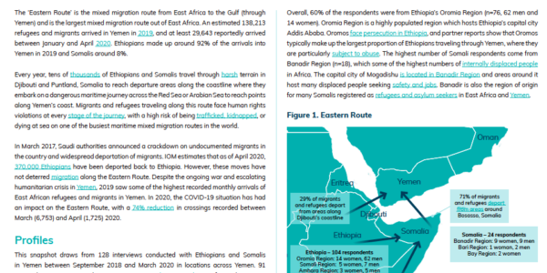 Ethiopians and Somalis interviewed in Yemen